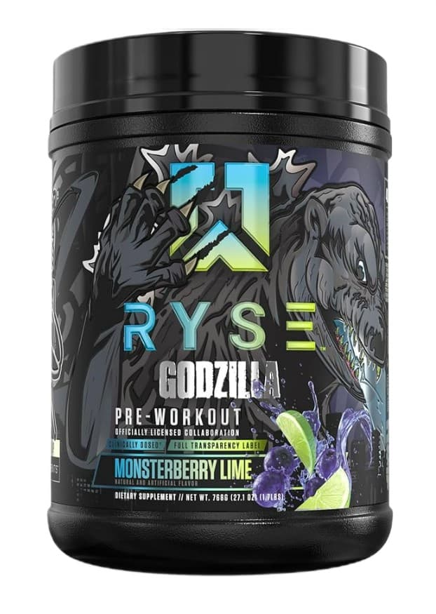 Ryse Pre-Workout Monsterberry Lime 768g – Ryse förpackning