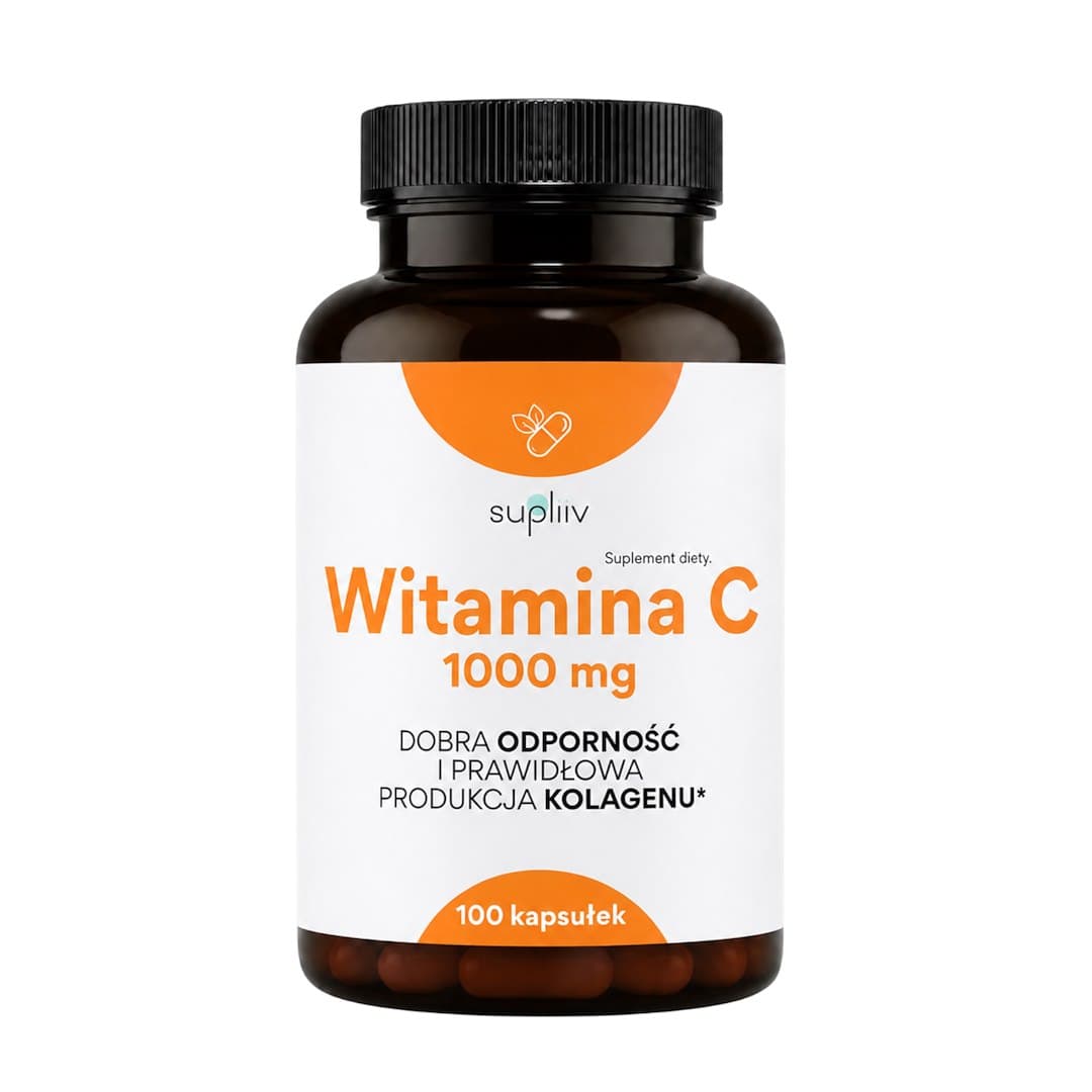 Supliiv - Witamina C 1000 mg, 100 kapsułek – Supliv packaging