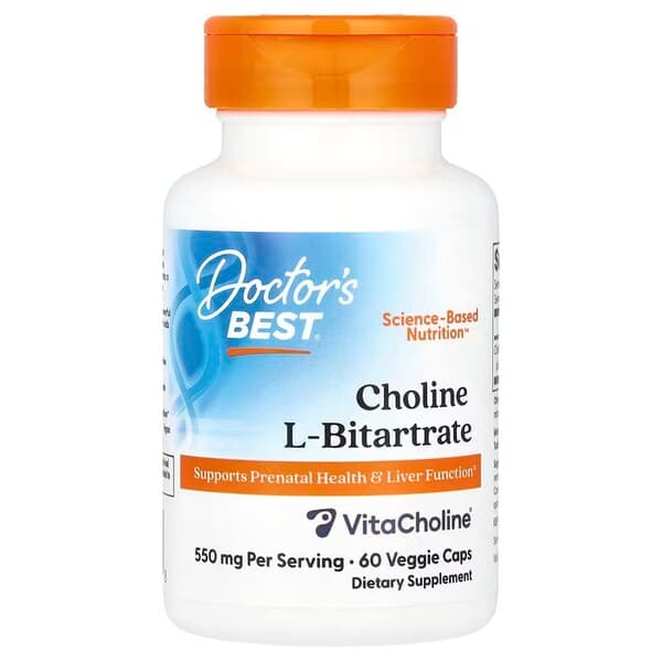 Doctor's Best - Choline L-Bitartrate, 550mg - 60 Vcaps