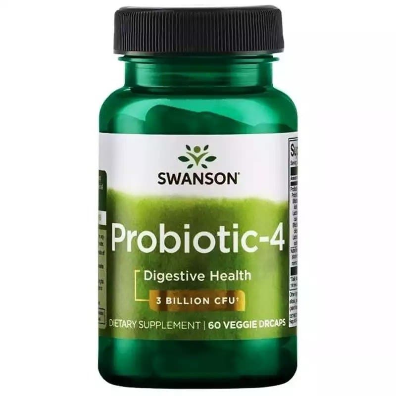 Swanson Probiotic-4 3 miljarder CFU - 60 veganska kapslar
