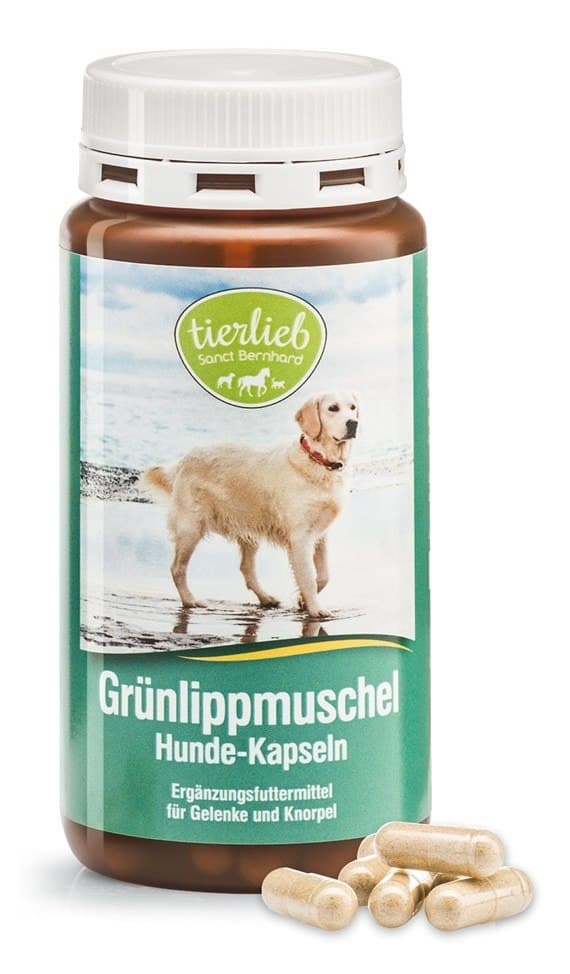 Tierlieb Green-Lipped Mussel Dog Caps – 150 capsules – Tierlieb packaging