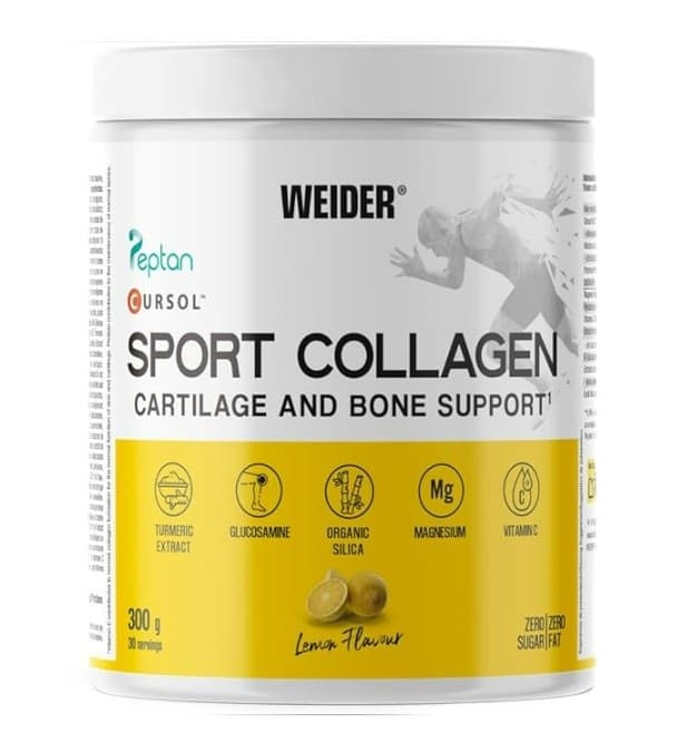 Weider Sport Collagen 300g | Pó com sabor a limão – Weider embalagem