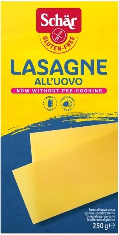 Schär - Schar Makaron Lasagne jajeczny 250 g – Schär förpackning