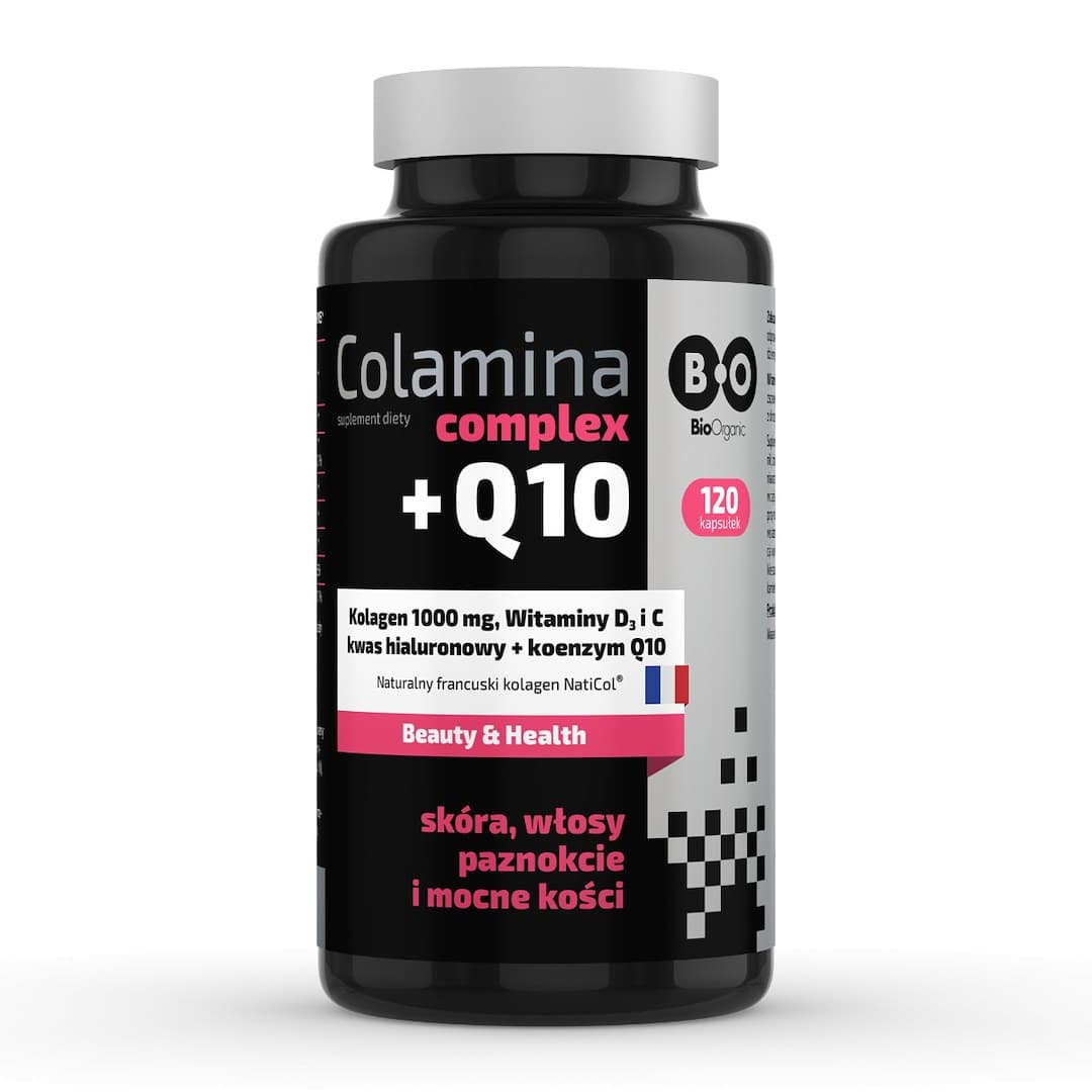 BIOORGANIC POLSKA Colamina Complex + Q10 120 cápsulas – Bio Organic Foods packaging