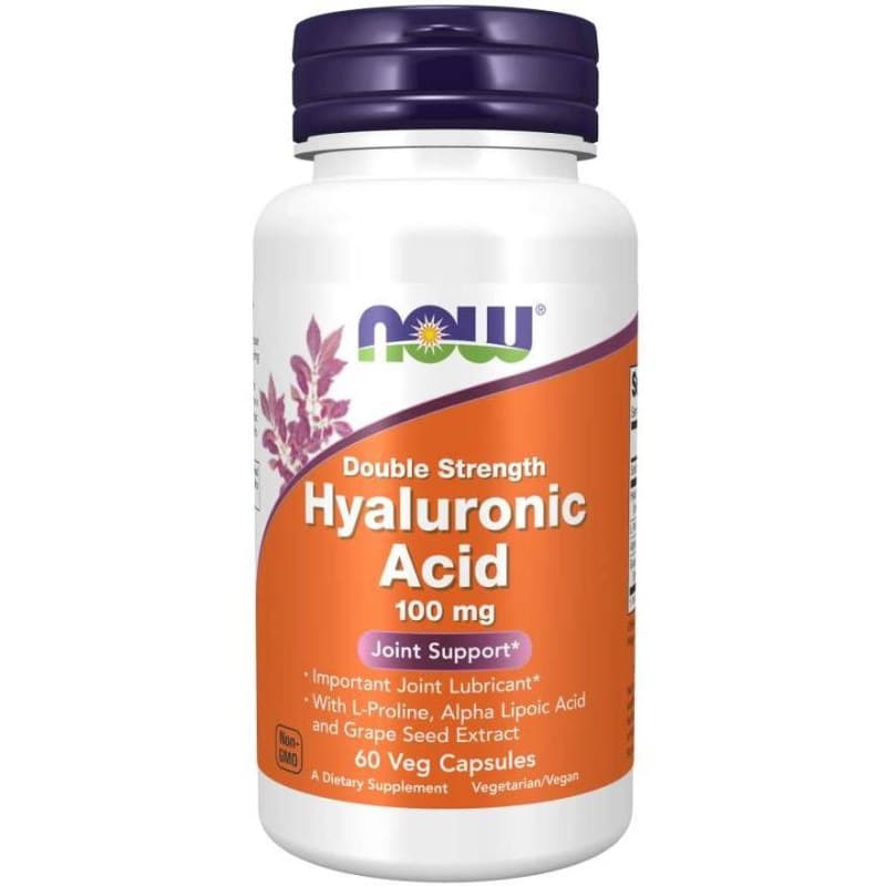 NOW Foods - Hyaluronic Acid, 100mg Double Strength – NOW Foods packaging