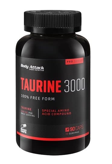 Body Attack - Taurin 3000 - 90 Kapseln – Body Attack Verpackung