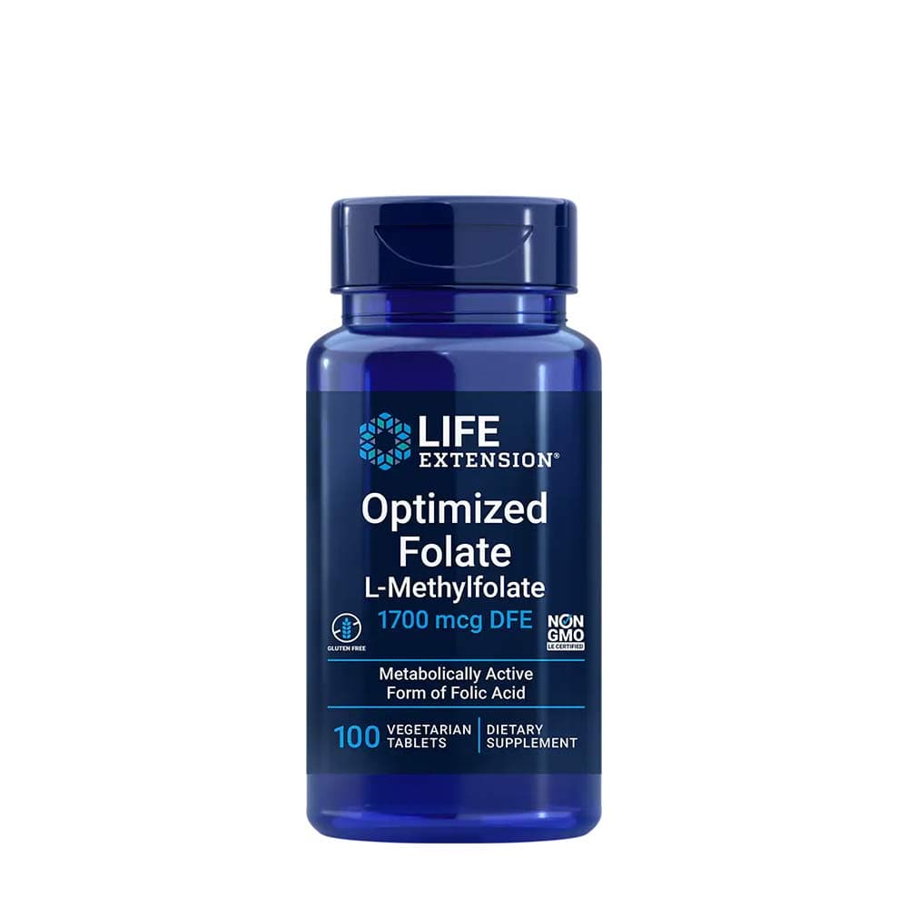 Life Extension Optimized Folate, 1700mcg - 100 Vtabs – Life Extension Verpackung
