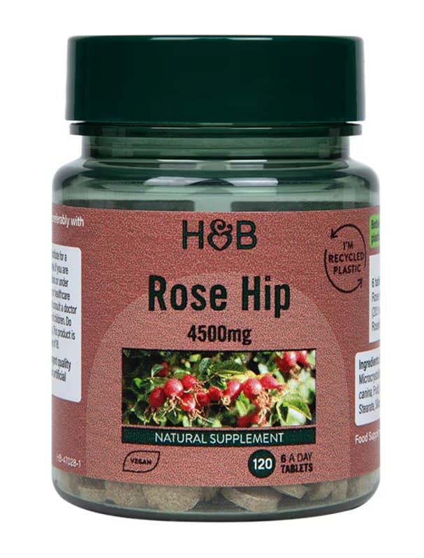 Holland & Barrett - Rose Hip 4500mg - 120 tabletek – Holland & Barrett opakowanie