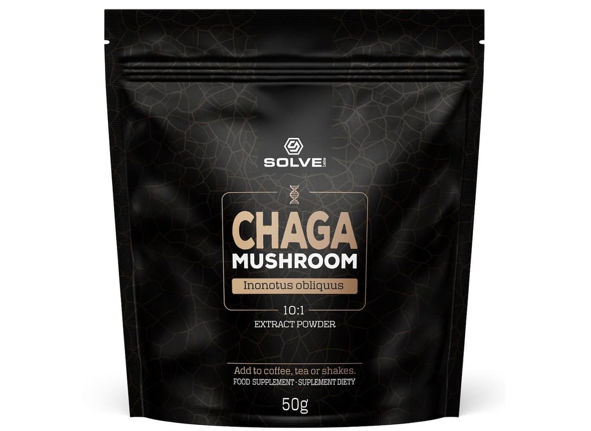 SOLVE Labs - Ekstrakt z grzyba Chaga 10:1 – SOLVE Labs packaging