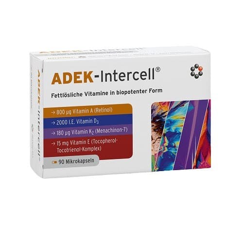 Adek-Intercell - Fettlösliga vitaminer i biopotent form - 90 mikrokapslar