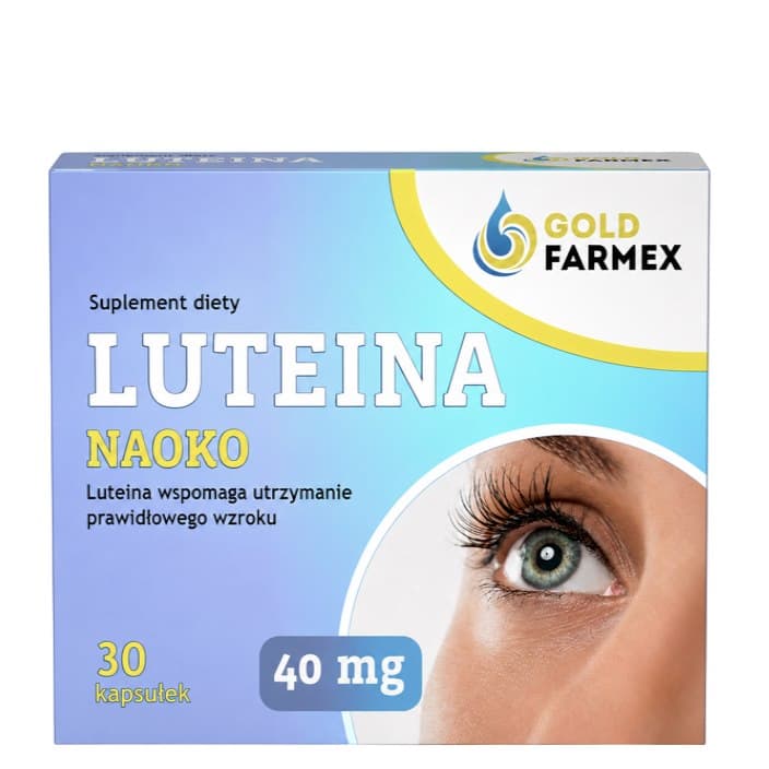 GOLDFARMEX Lutéine NAOKO 40mg, 30 capsules – GOLD FARMEX packaging