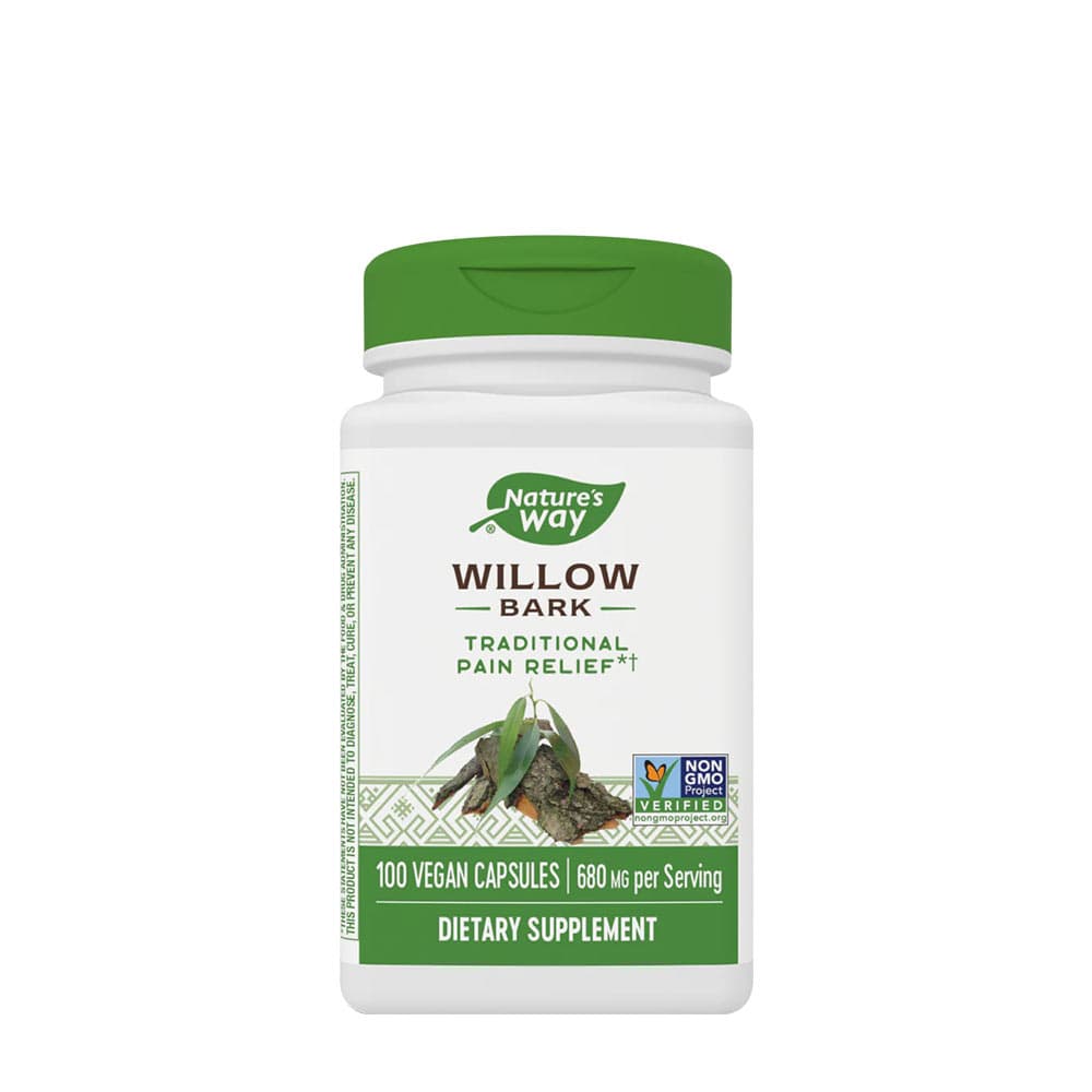 Nature's Way Willow Bark 680 mg - 100 cápsulas vegetales – Nature's Way empaque
