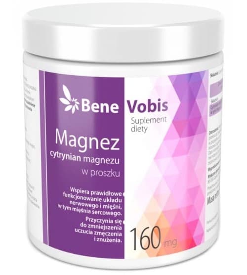 Bene Vobis Magnez (Citrat magneziu) Pulver 500g – Bene Vobis Verpackung