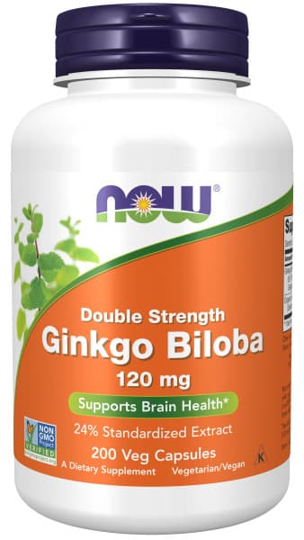Ginkgo Biloba Double Strength Cognitive Support 200 Vcaps | NOW Foods