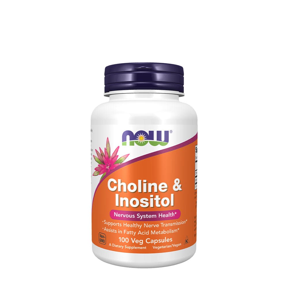 Now Foods Cholin und Inositol 250 mg - 100 vegetarische Kapseln – NOW Foods Verpackung