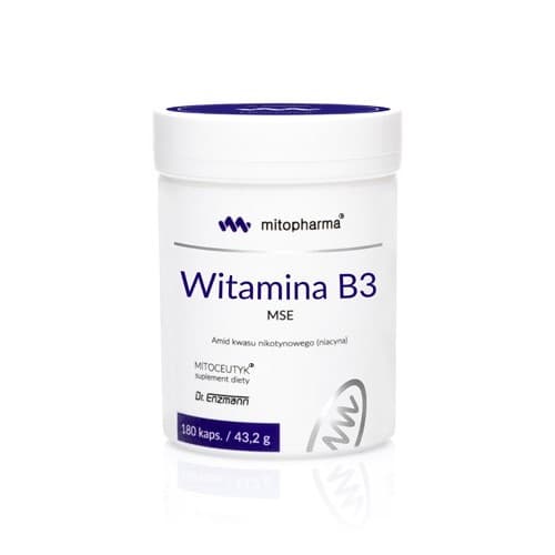 Dr. Enzmann Mse Witamina B3 50 mg - 180 kapsułek – mitopharma packaging
