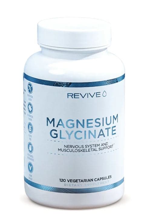 Revive Magnesium Glycinate 200 mg - 120 Vegetariska Kapslar – Revive förpackning