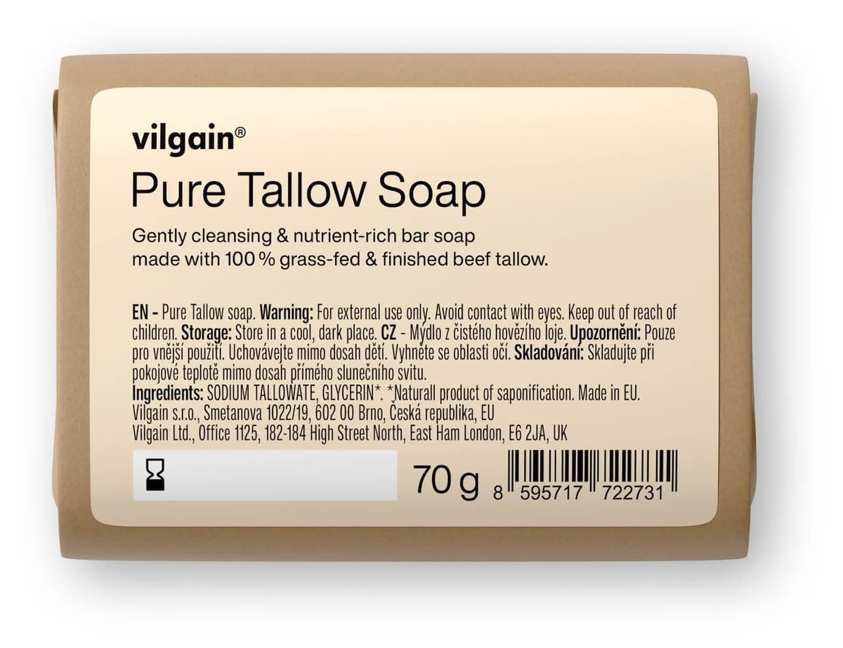 Vilgain Sabão de gordura bovina pura 70g | Vilgain – Vilgain packaging