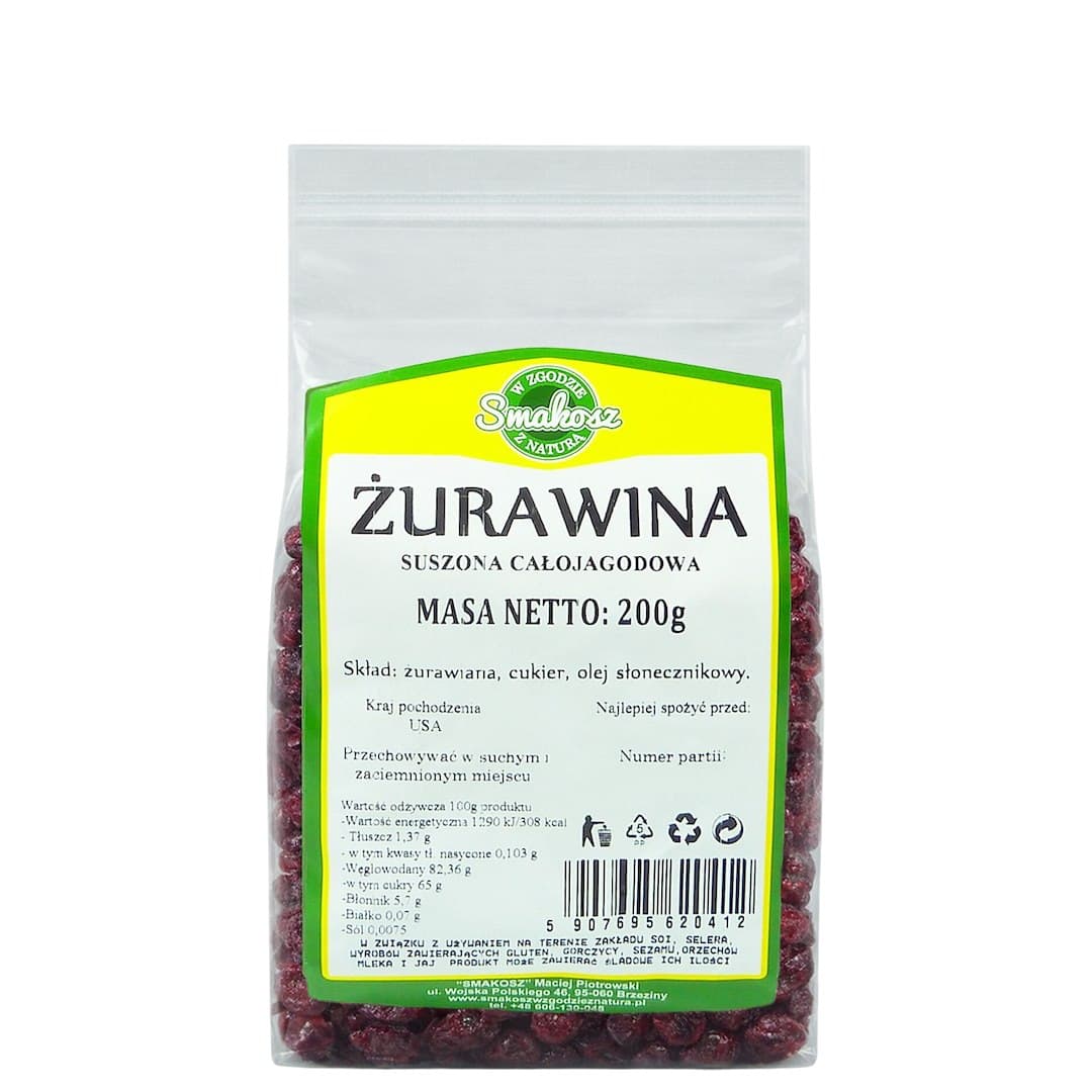 Smakosz - Whole Candied Cranberries – Smakosz packaging