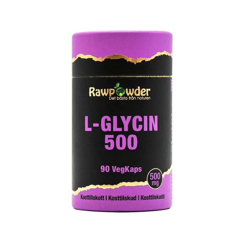 L-Glicina 500mg 90 cápsulas | Rawpowder – Rawpowder embalagem