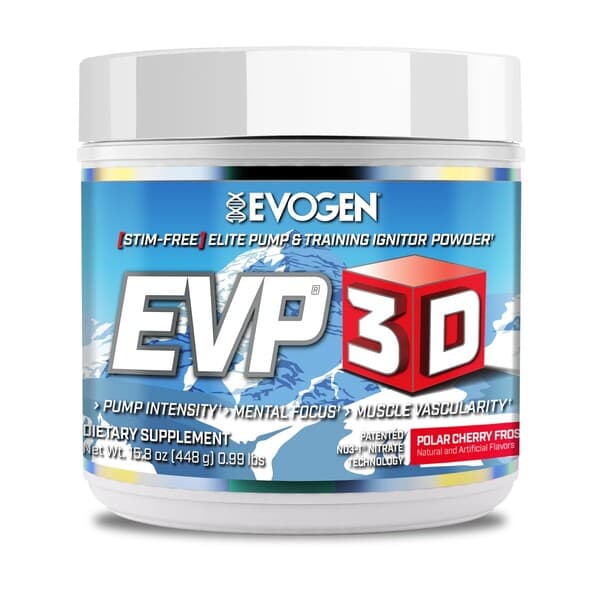 Evogen EVP 3D – Pre-Workout Pulver för Energi, Fokus & Uthållighet – Evogen förpackning