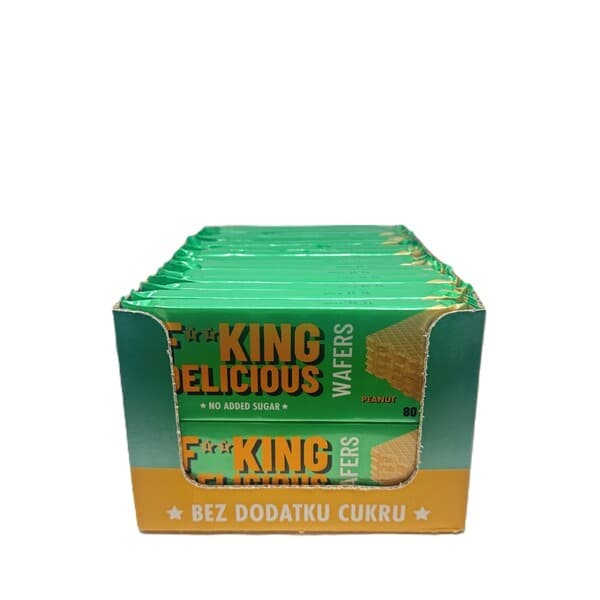FitKING - Delicious Wafers, Peanut - 32 x 80g
