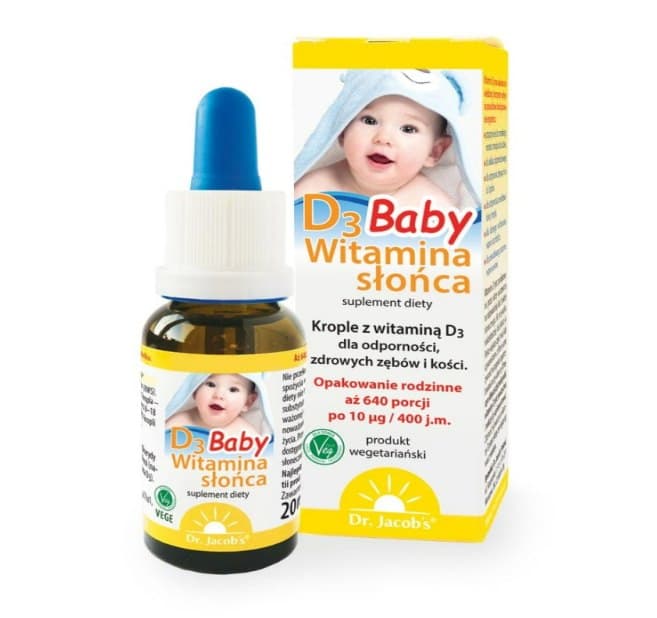 Dr. Jacob's Vitamin D3 Baby in Tropfen 20 ml – Dr. Jacob's packaging