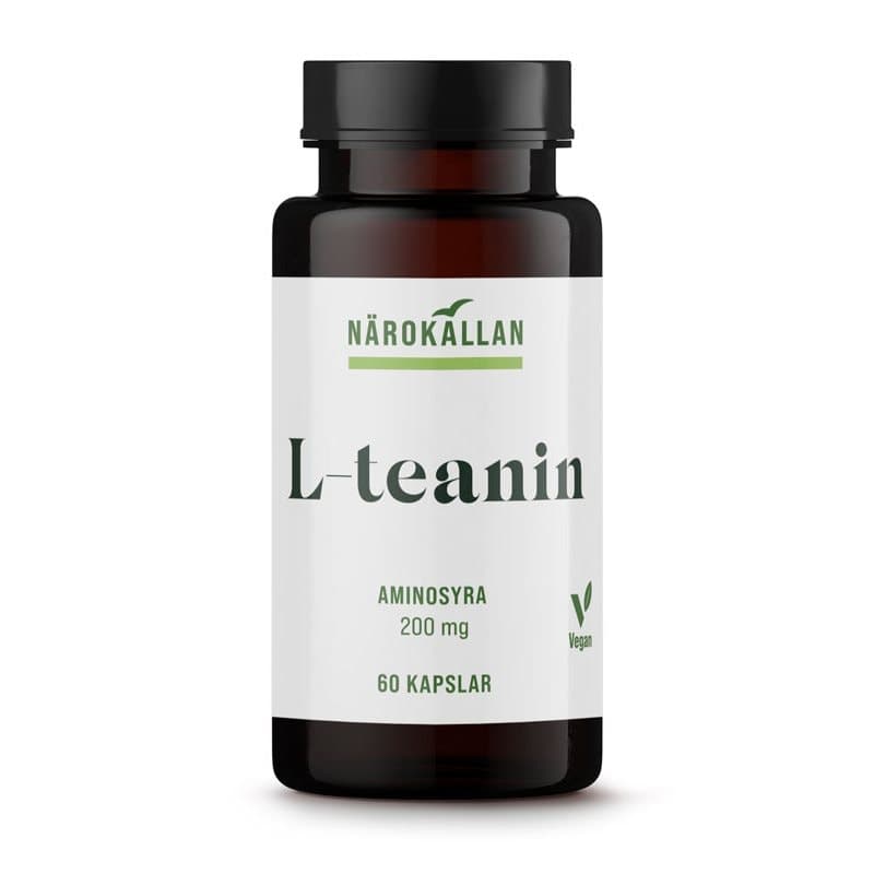 L-Teanina 60 cápsulas | Närokällan – Närokällan embalagem