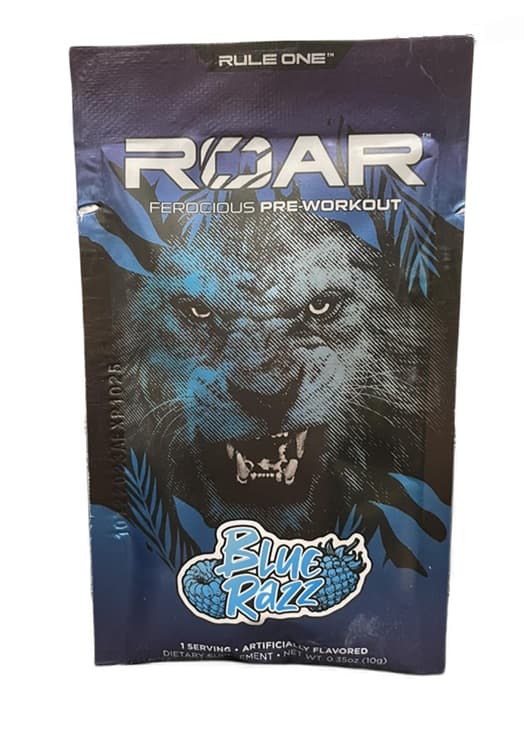 Rule One - Roar, Blue Razz Pre-Workout Powder - 10g