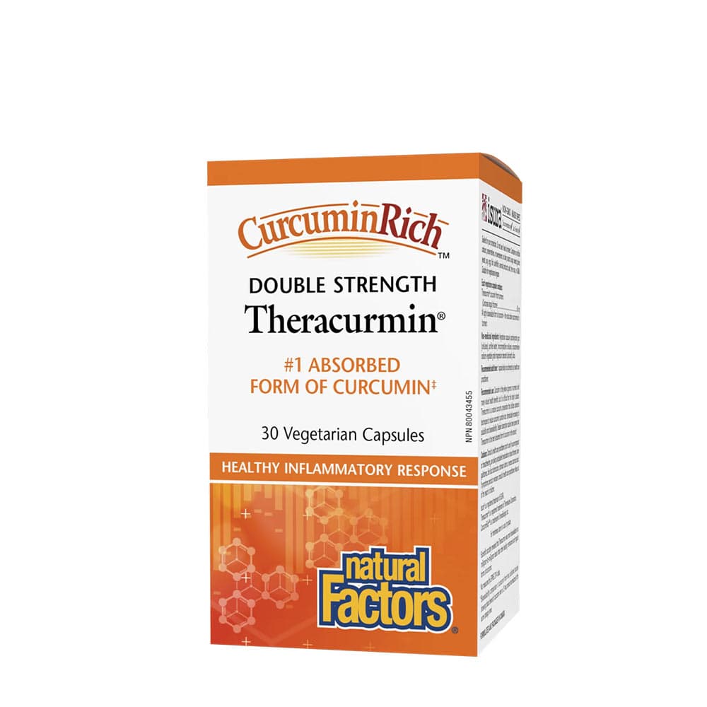 Natural Factors Theracurmin Double Strength – 30 kapslar – Natural Factors förpackning