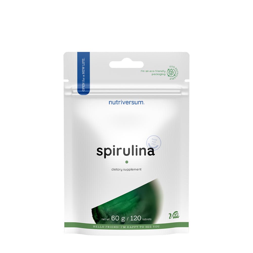 Nutriversum Spirulina - 60g / 120 tabletten – Nutriversum packaging