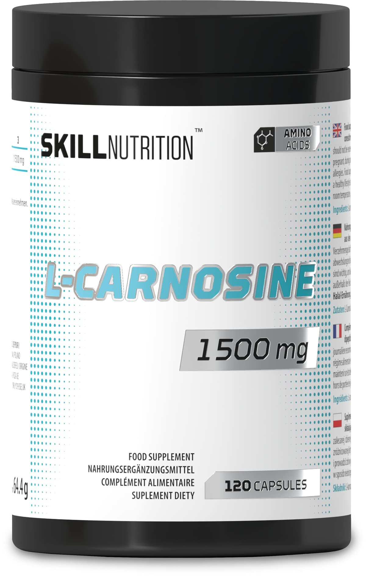 L-Carnosine, 1500mg - 120 vegan capsules | Skill Nutrition