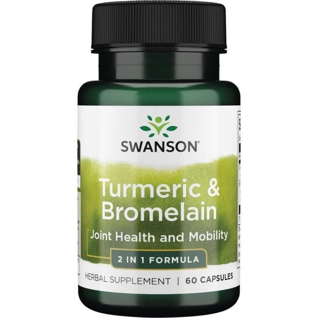 Swanson Kurkuma & Bromelaina 300 mg - 60 kapsułek – Swanson opakowanie
