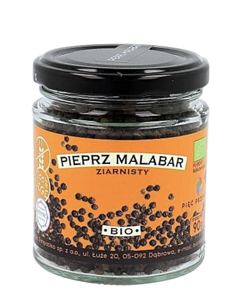 Pięć Przemian - Organic Malabar Black Pepper Whole Grain 90g – Pięć Przemian förpackning