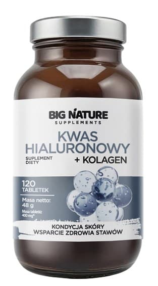 Big Nature - Hyaluronsyre + Kollagen - 120 tabletter – Big Nature emballage