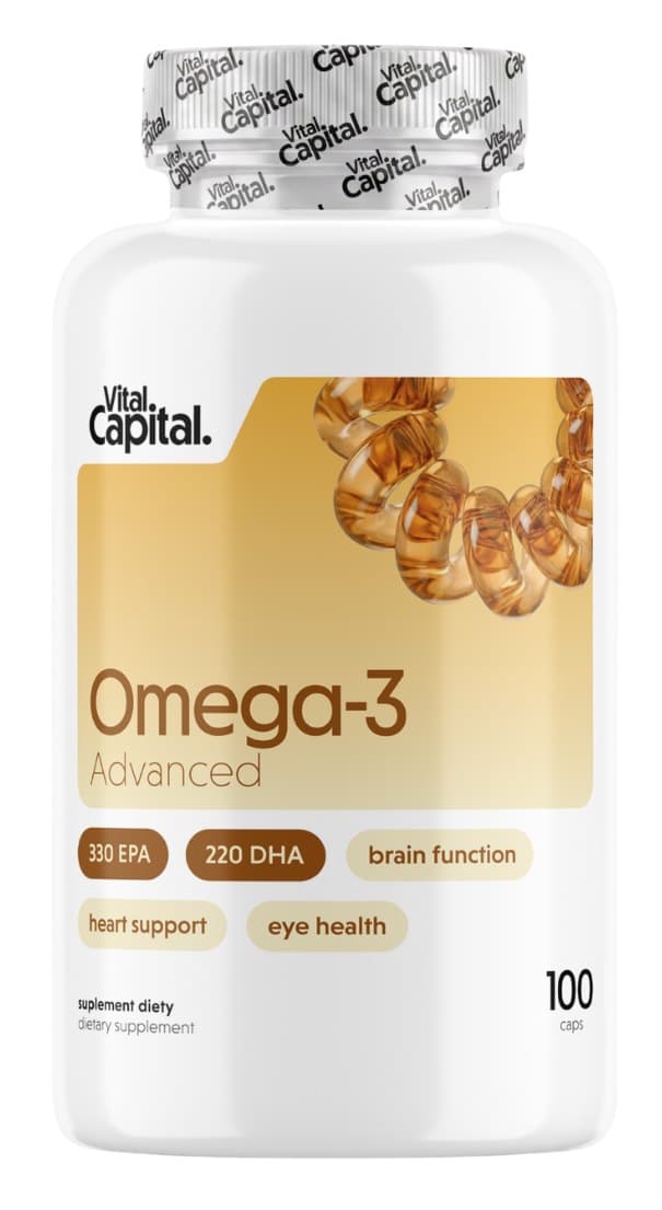 Vital Capital - Omega-3 Advanced 1000 mg kapslar – Vital Capital förpackning