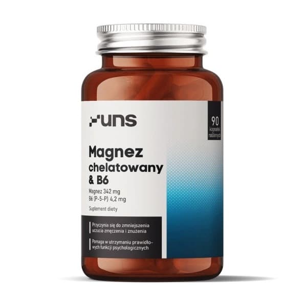 UNS Magnez chelatowany + B6 90 vege kapsułek – UNS packaging