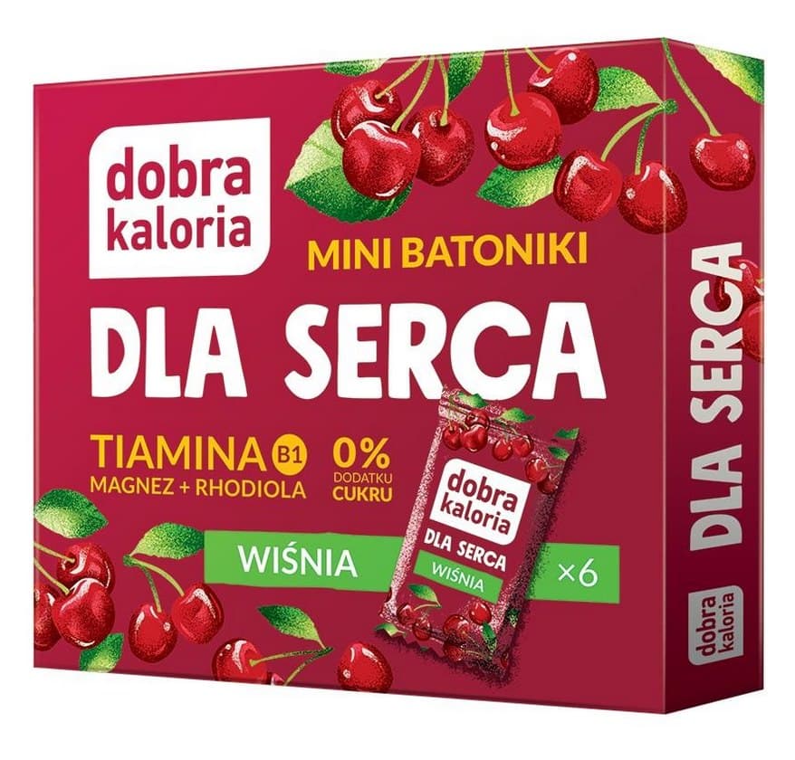 Dobra Kaloria - Mini Bars Cherry con Tiamina y Magnesio 6×17g
