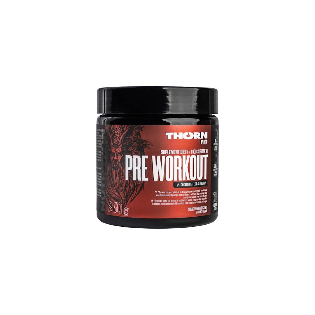 THORN FIT Pre Workout 250 g saveur orange – THORN FIT emballage