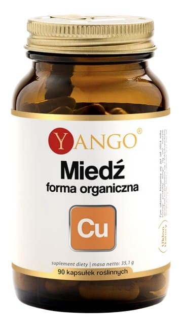 YANGO Koppar organisk form 2mg, 90 kapslar