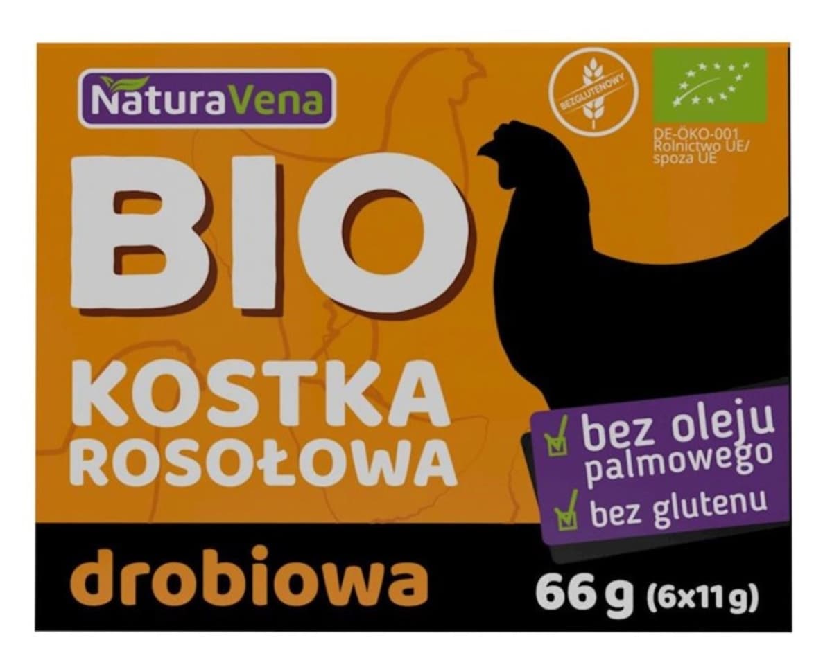 NaturaVena - Organic Poultry Broth Cube - 66g (6x11g) – Naturavena förpackning