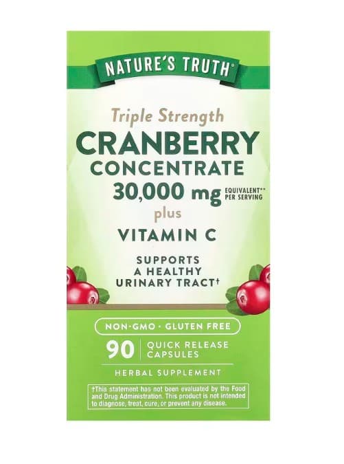 Nature'S Truth Tranebærkoncentrat Plus Vitamin C 90 kapsler