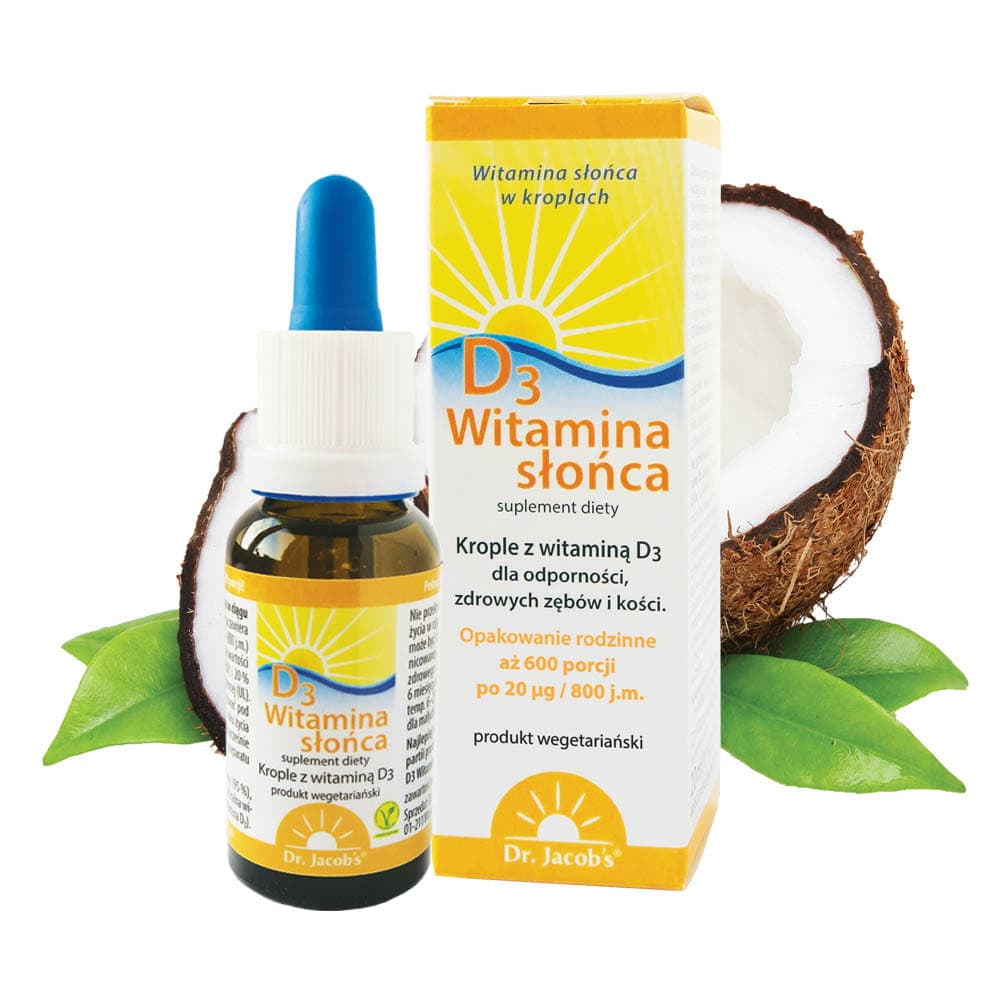 Dr. Jacob's Witamina D3 i krople 20 ml – Dr. Jacob's packaging