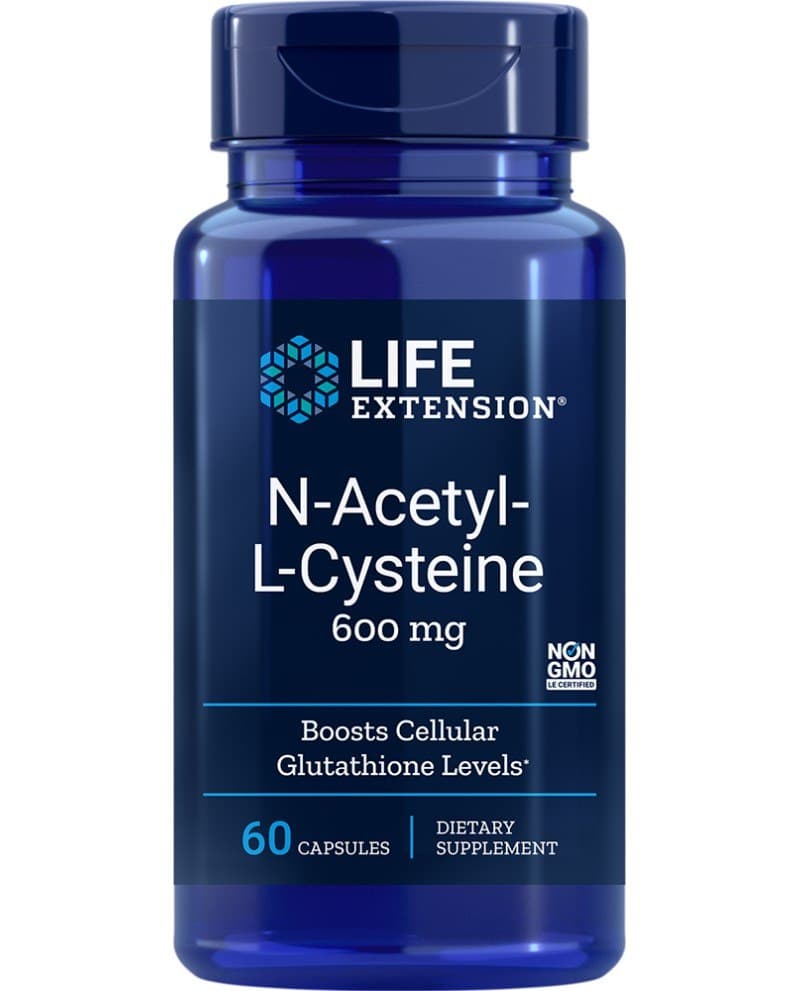 Life Extension N-Acetyl-L-Cysteine 600 mg - 60 Capsules – Life Extension packaging