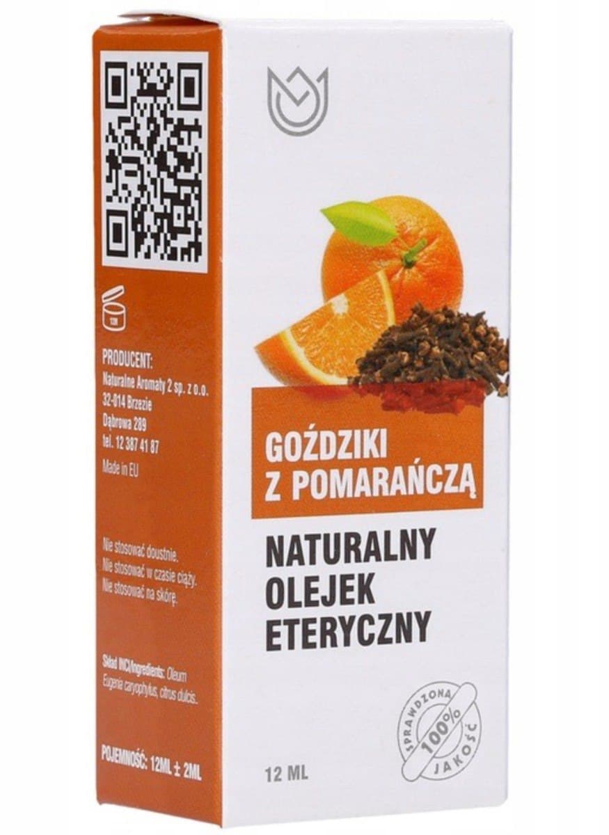 Aromatum Naturalny olejek eteryczny pomarańcza i goździk 12 ml | KBK GROUP