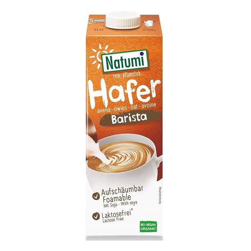 Natumi - Oat-Soy Barista Drink Sockerfri Eko 1l – Natumi confezione
