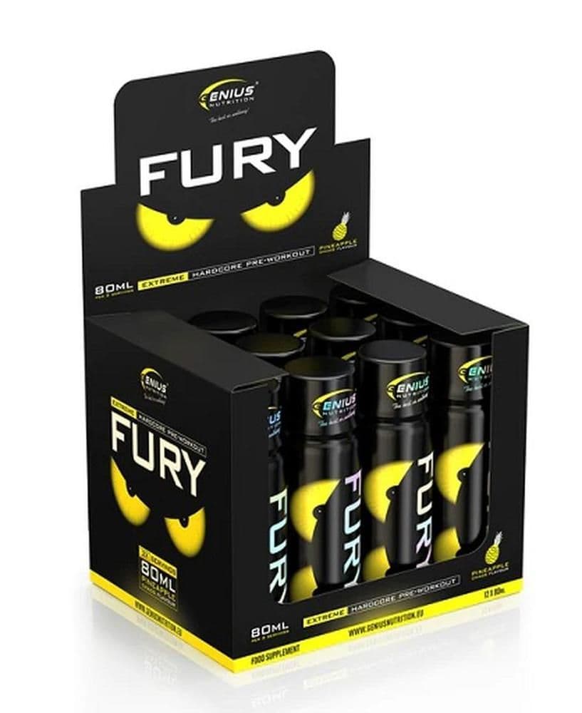 Genius Nutrition - Fury Extreme Shot - Ananas, 12 × 80 ml