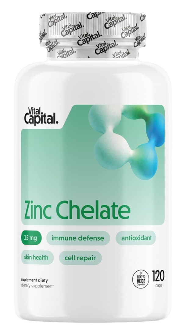 Vital Capital - Zinc Chelate 30 Capsules 25 mg – Vital Capital packaging