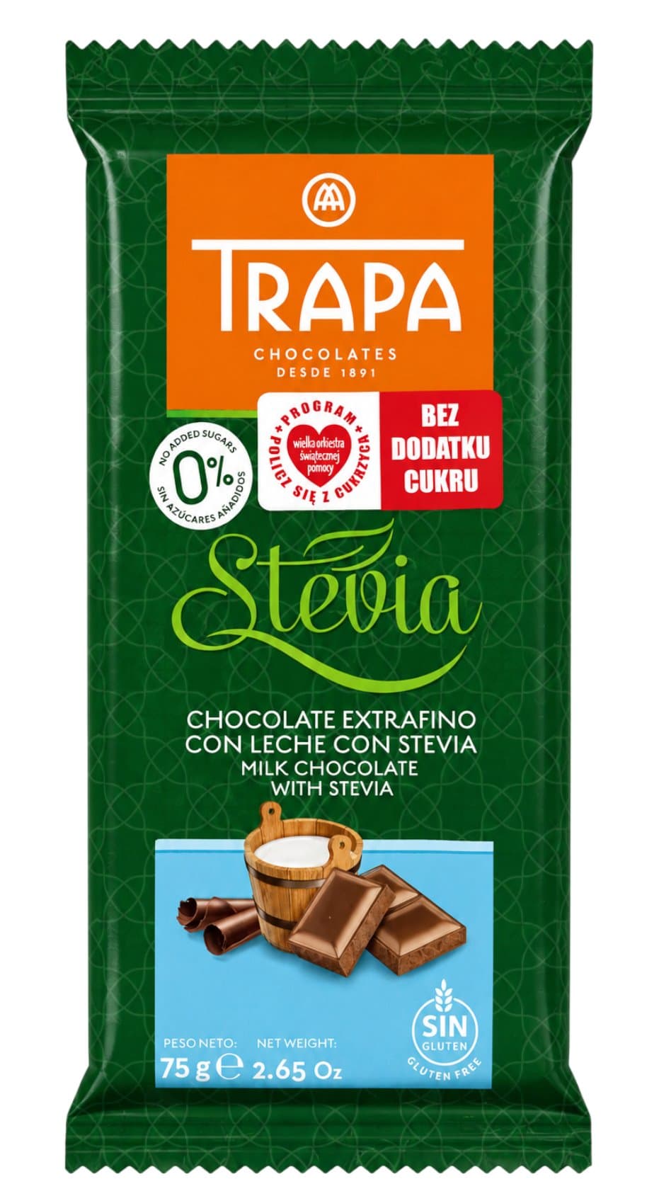Trapa - Stevia Chocolate – Trapa packaging