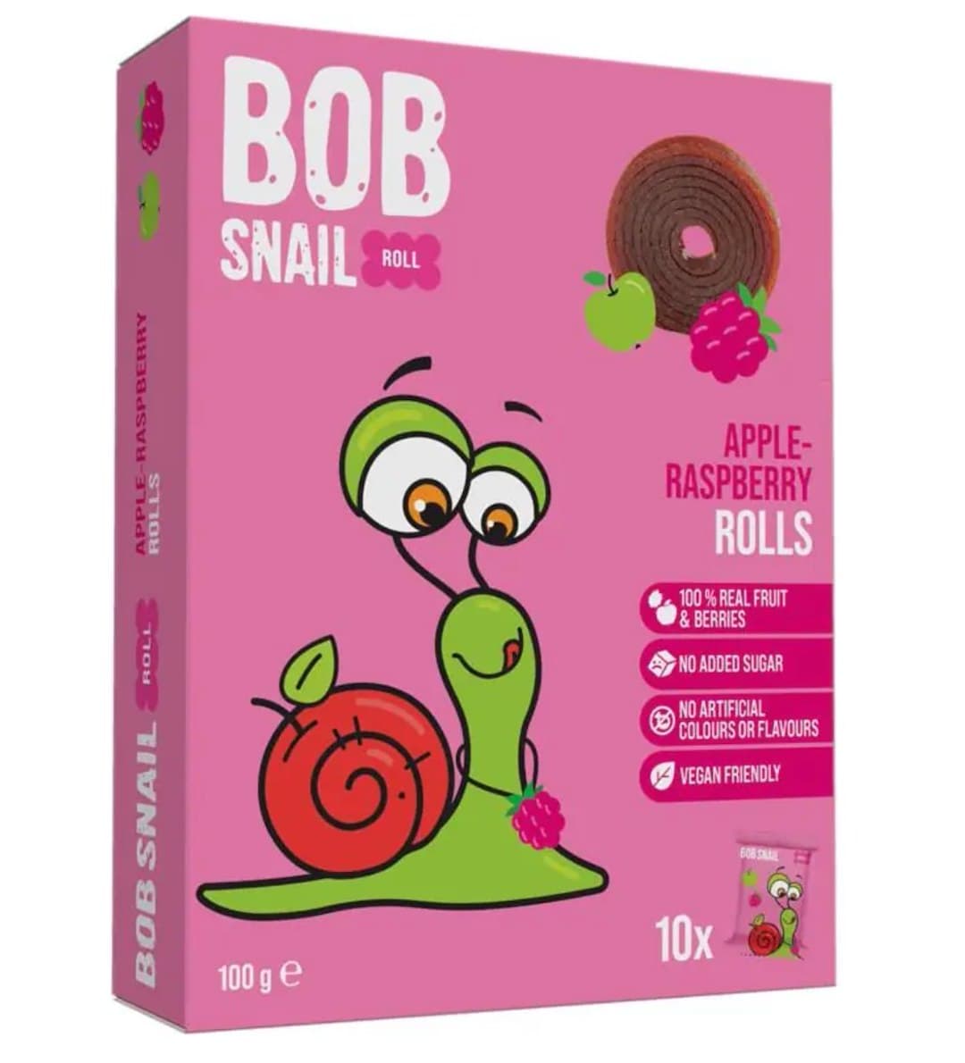 BOB SNAIL Apple – Raspberry Fruit Candy 100 g | EKO WITAL – B.O.B SNAIL packaging
